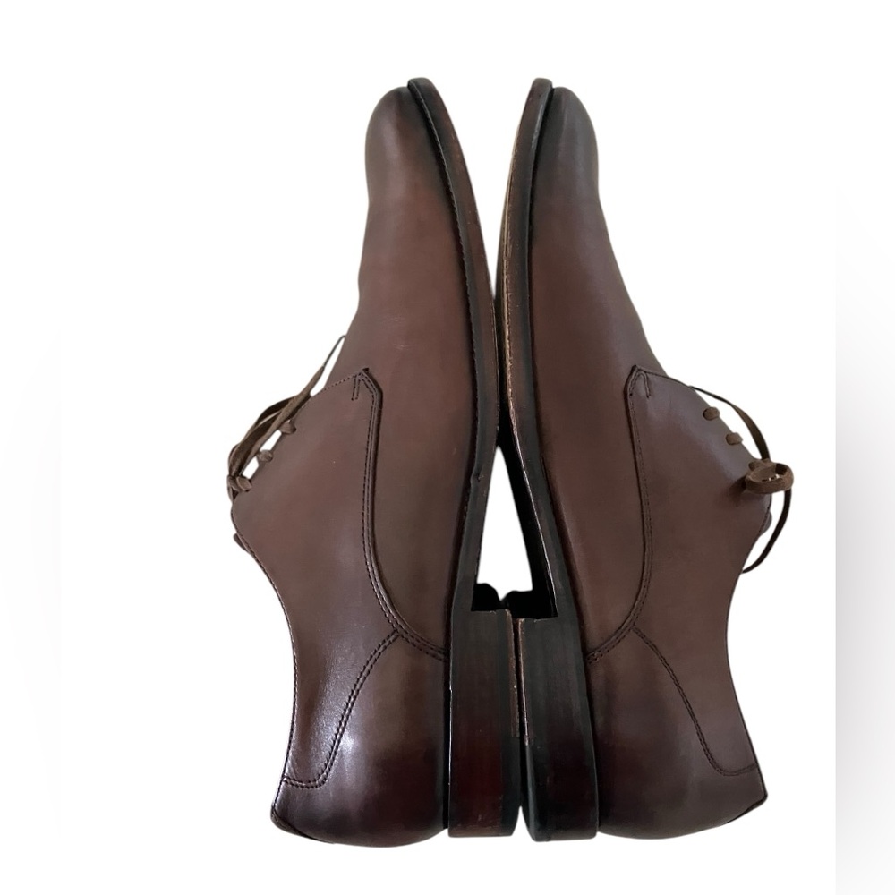 John Varvatos Luxe Oxford Brown Leather Plain Toe Dress Shoes Men’s Size 11 - Picture 10 of 16